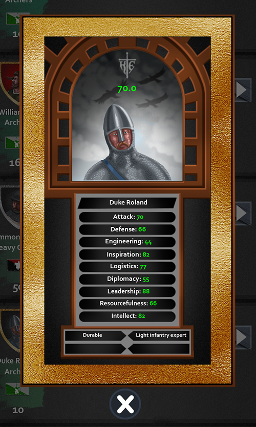 Epic commander card