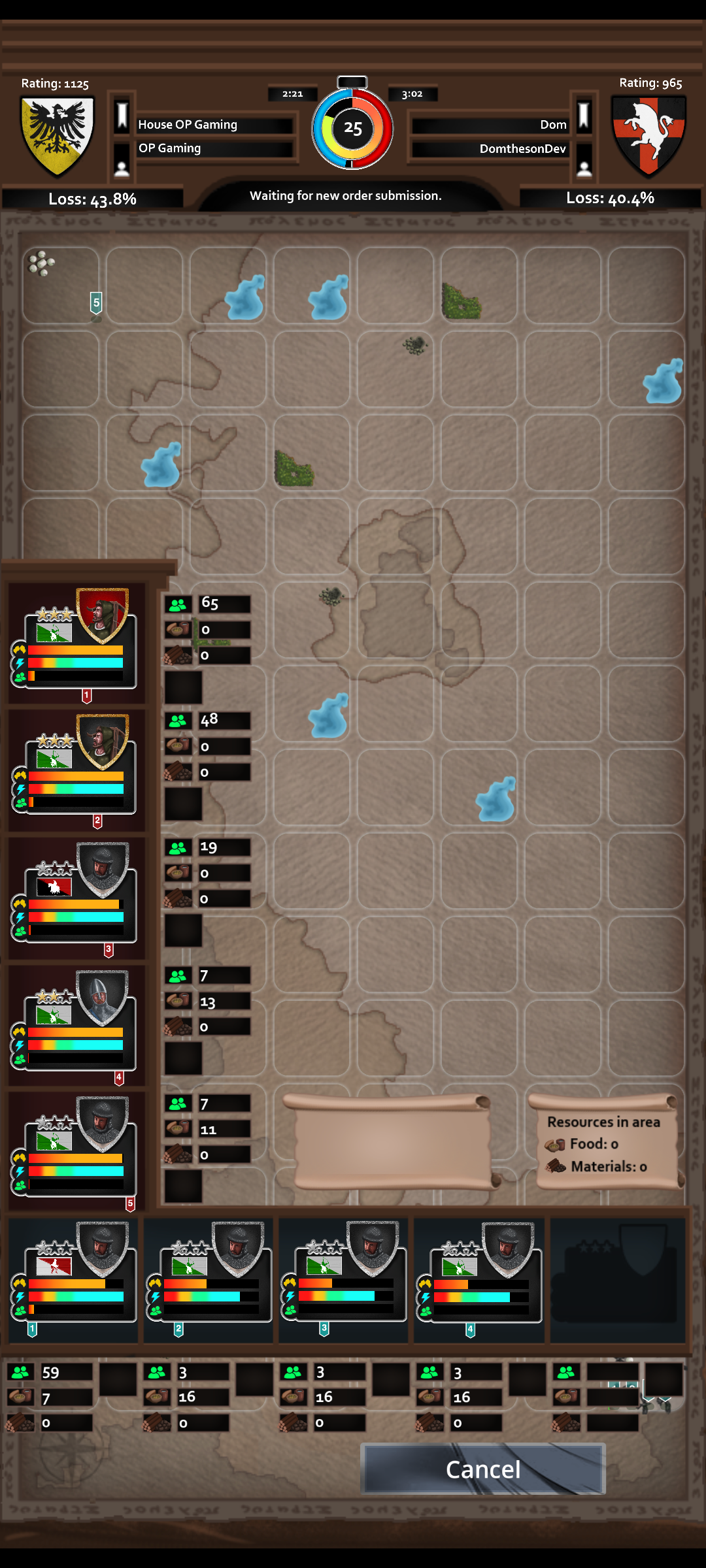 Tactical PvP map with timers
